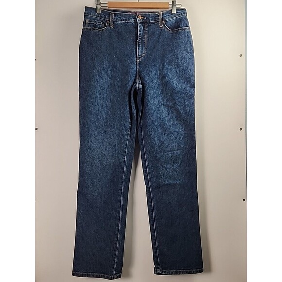 Gloria Vanderbilt Jeans Women's 10 Amanda Blue Denim Straight Leg - Picture 1 of 11